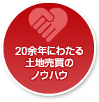 20余年にわたる土地売買のノウハウ